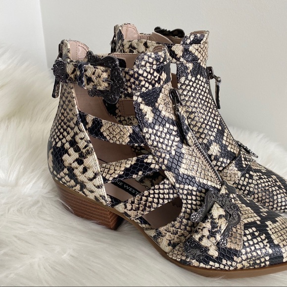 Nine West • snake print cut out booties - Picture 7 of 8